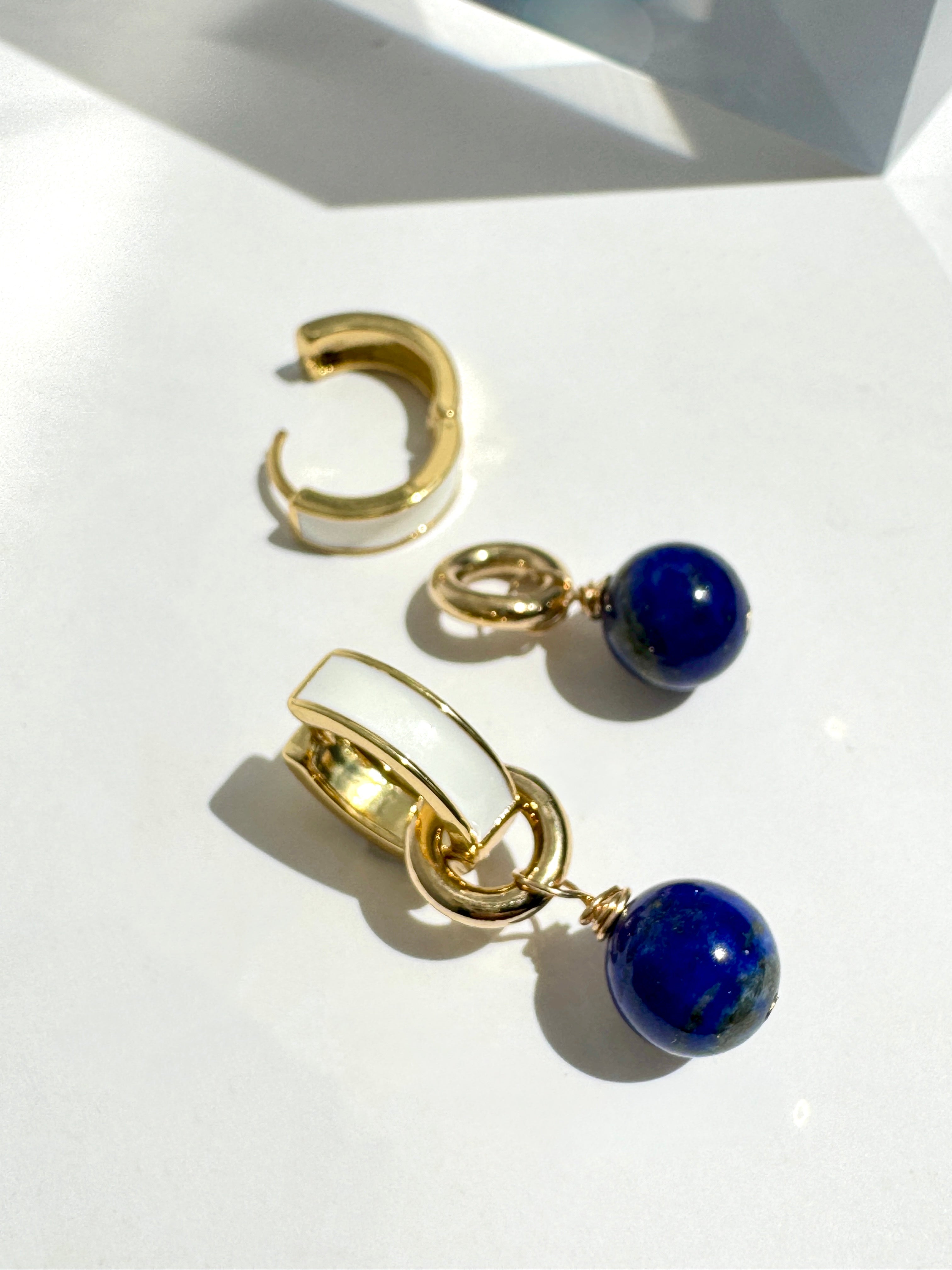 Arrow Lapis Huggie 2024 Earrings